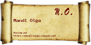 Mandl Olga névjegykártya